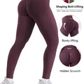 BBFIRA Hidden Scrunch Seamless Workout Gym Leggings for Women,Butt Lifting Leggings for Women Seamless Workout Leggings, Workout, Tummy Control, Booty Lifting, Pants, Yoga, Leggings, Squat proof, No Front Seam, Mid low waist, Tummy control, Glute conto