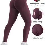BBFIRA Hidden Scrunch Seamless Workout Gym Leggings for Women,Butt Lifting Leggings for Women Seamless Workout Leggings，  Workout, Tummy Control, Booty Lifting, Pants, Yoga, Leggings,  Squat proof, No Front Seam, Mid low waist, Tummy control, Glute conto