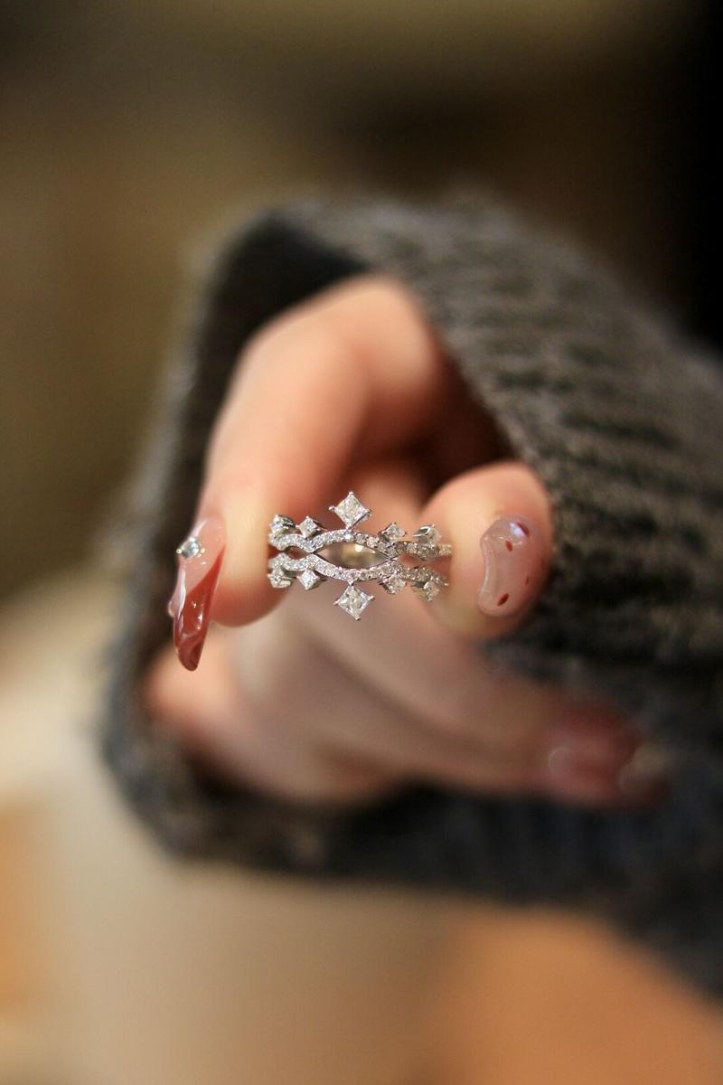 【#276 Princess】Princess Cut Synthetic Moissanite Wedding Ring Enhancer in 925 Sterling Silver