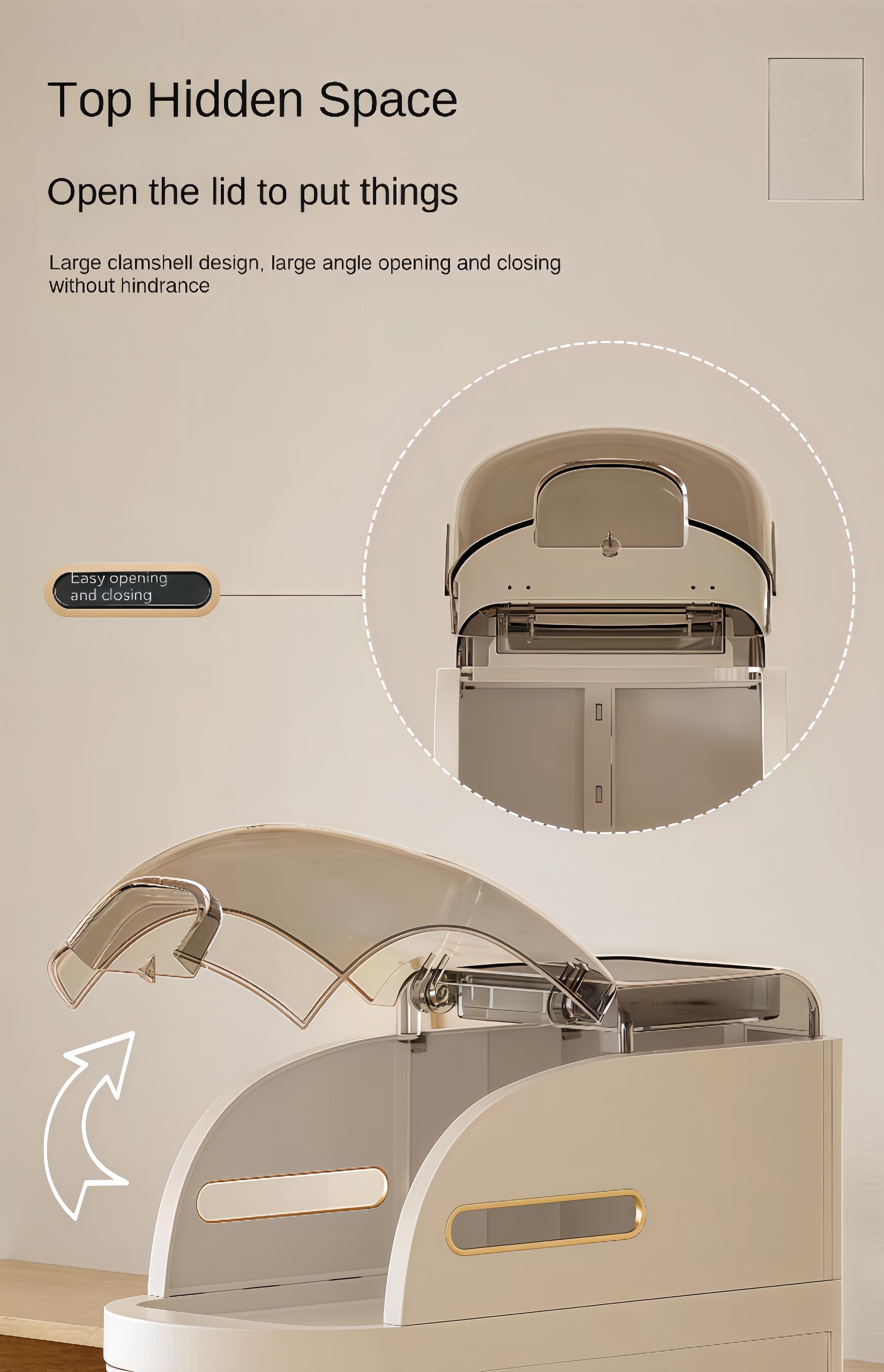 UFORU Space-Saving Multilayer Bathroom Storage Cabinets - 4-Tier Slim Design with Transparent Drawers & Removable Top Tray for Efficient Organization