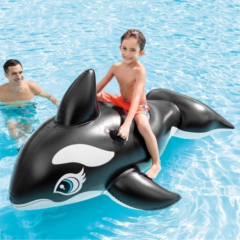 1pc Shark Water Float, Large Inflatable Shark Swim Ring, Waterproof Seat, Summer Pool Accessory, Perfect for Photoshoots