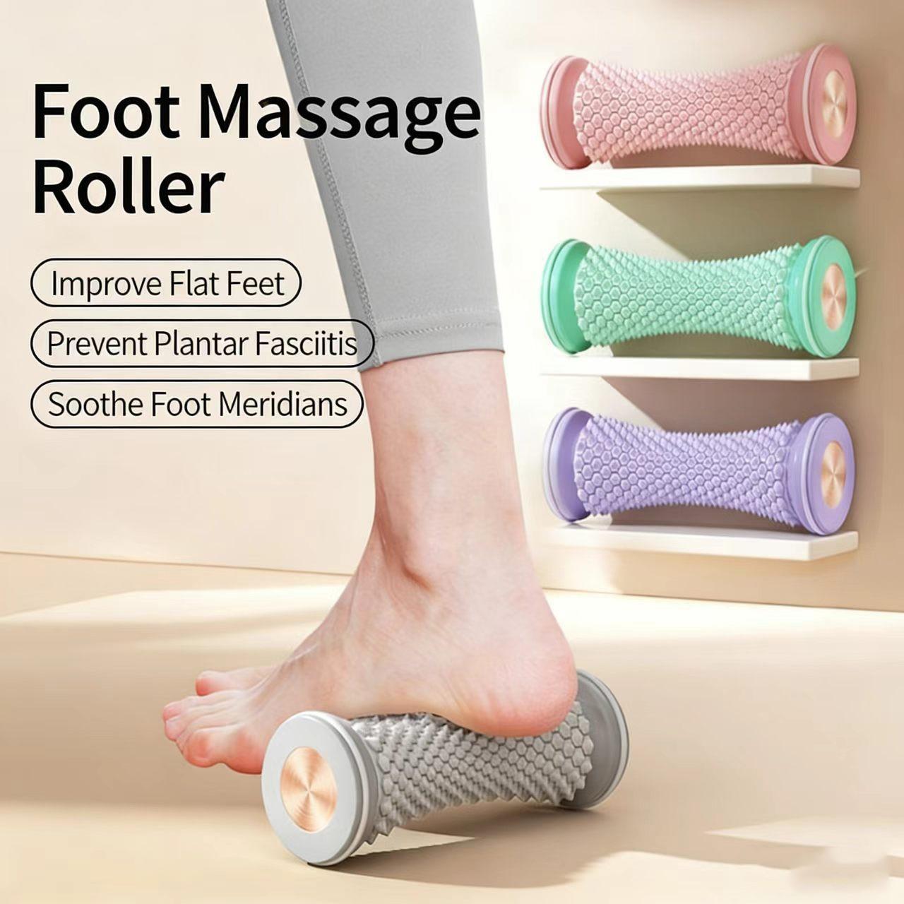 Foot Fascia Roller, Foot Massager, Yoga, Muscle Relaxer, Arch Trainer, Comfortable Exercise Wheel, Home Foot Care, Flat Feet Relief