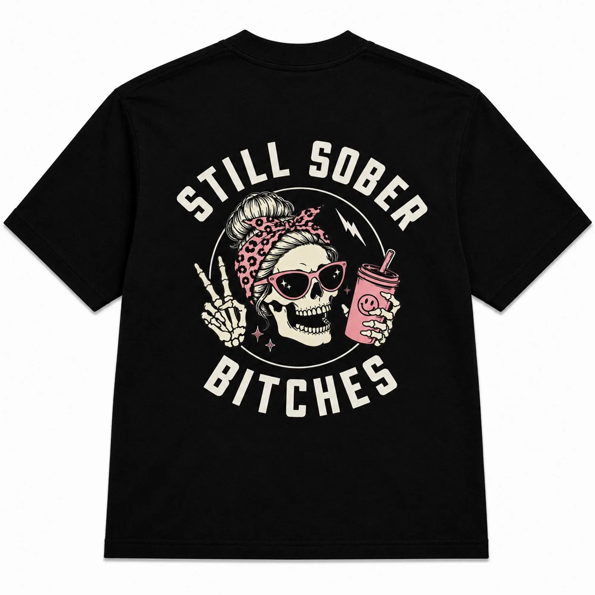 Men's Cotton Casual Classic Short-Sleeve Sobriety Top - Skeleton 12 Step NA AA Recovery Gift T-Shirt, Tops, Alternative