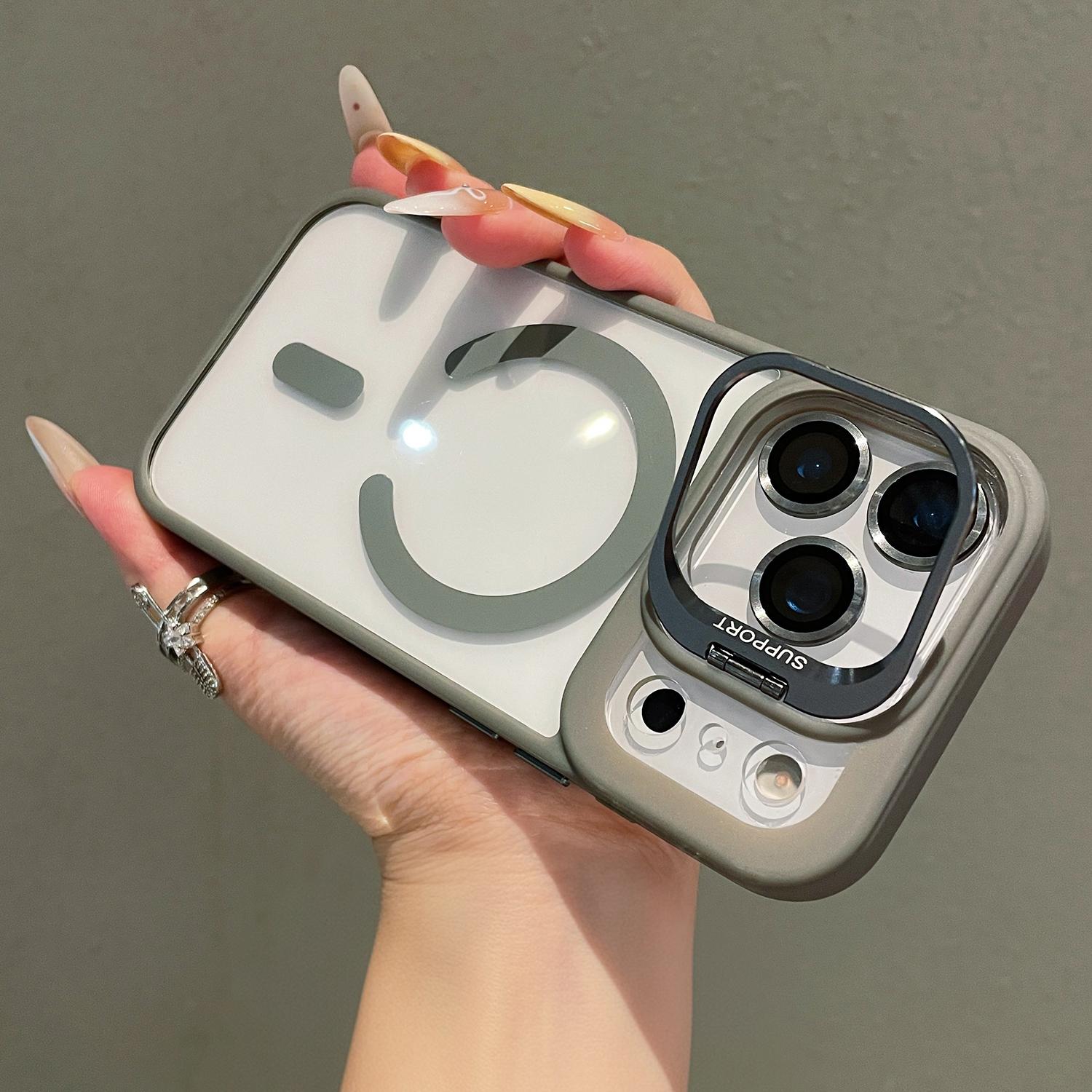 Magnetic Case For iPhone 17 Pro Max 16 15 14 13 12 Camera Lens Protector Anti-Yellowing Soft Edge and Anti-Scratch Hard Back, Shockproof Military-Grade Protection Acrylic Clear Phone Cover