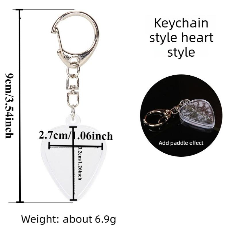 Transparent Pick Box, Pick Keychain, Guitar Pick Box, Acrylic Pendant, Storage Pendant, Guitar Pick Storage Pendant, Small Size, Suitable for Musicians To Carry Around