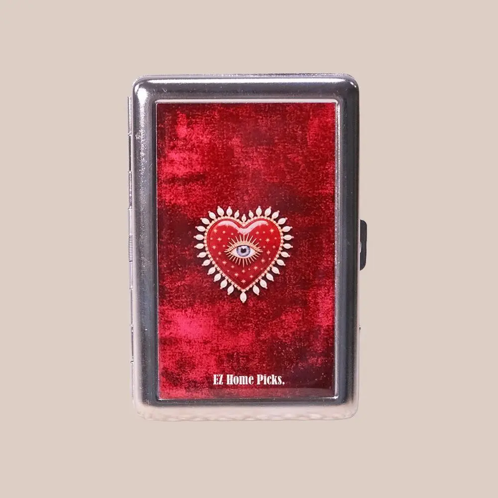 Men's Vintage Metal Slim-Fit RFID Blocking Credit Card Wallet - Secure Click Closure, ID+Cash Storage, Compact Shape, Commuting Travel Accessory, Home Organizer, Gift Option