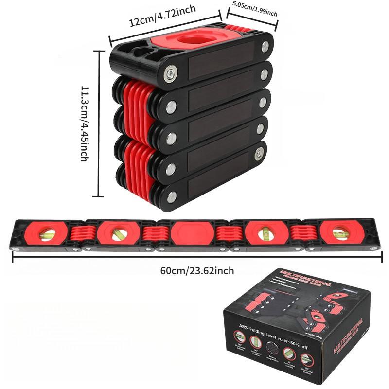 High Precision Folding Magnetic Level Ruler Multi Angle Measuring Tool Woodworking Corner Layout for Home Renovation