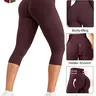 Capri Legging Pants for Women, High Waist Capri Leggings, Breathable Sweat-Wicking Sports Pants, High Stretch Slim Fit Pilates Pants, Athletic Tights For Running, Cycling & Gym Workouts, Fitness Bottoms