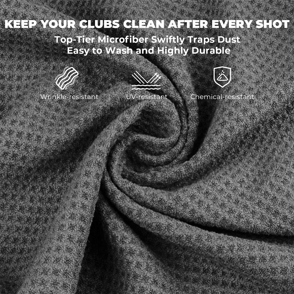 Microfiber Waffle Golf Towel, Pineapple Lattice Sports Towel, Absorbent & Quick-Dry Design, Ideal for Outdoor Activities