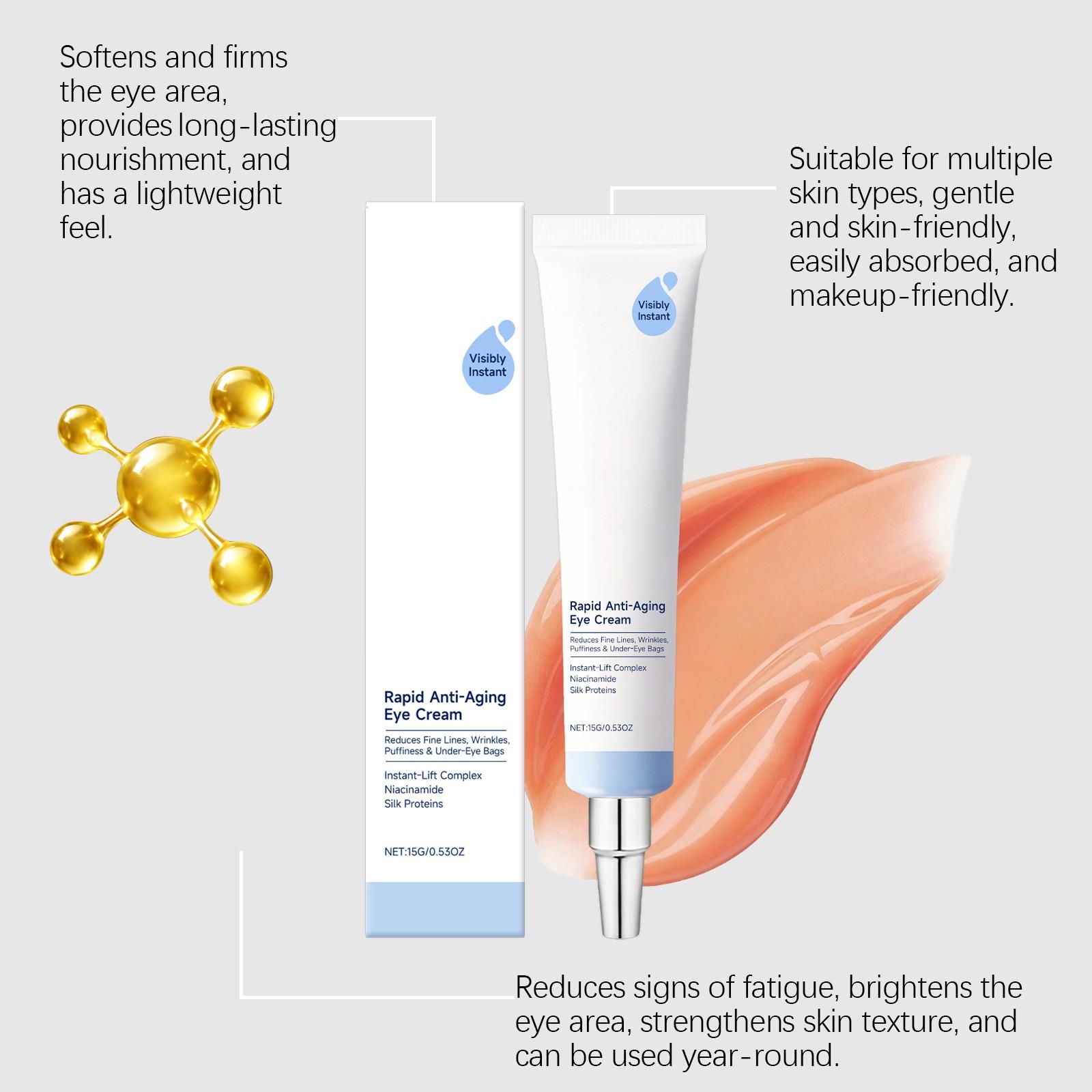 Niacinamide Hydrating Eye Cream, Gentle Care Locks Moisture, Improves Sagging Eyes, Non-Greasy, Portable Packaging