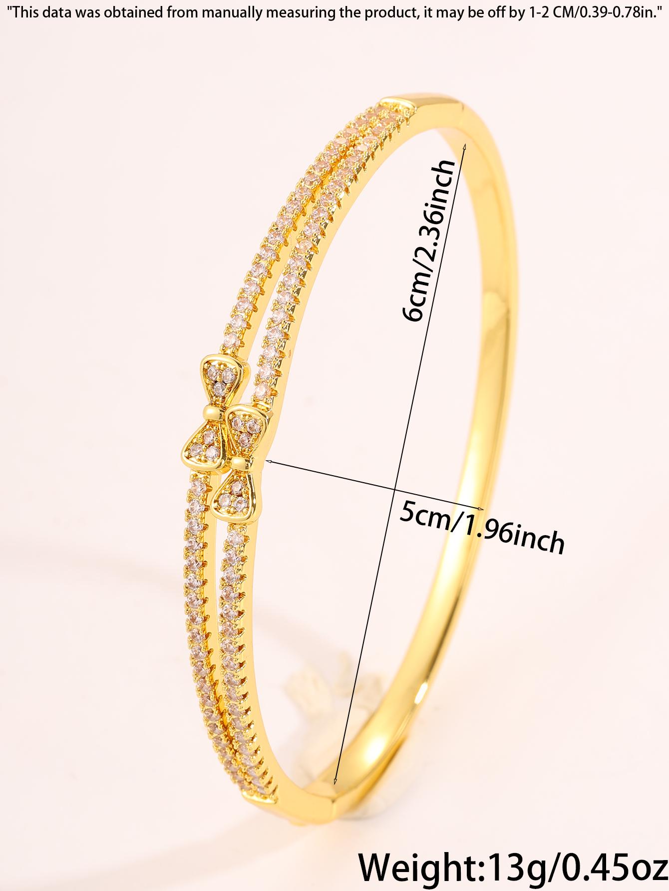 Fashion Knot Cubic Zirconia Bracelet for Women, Elegant Daily Wear Jewelry, Perfect Gift for Her, All Seasons Accessory