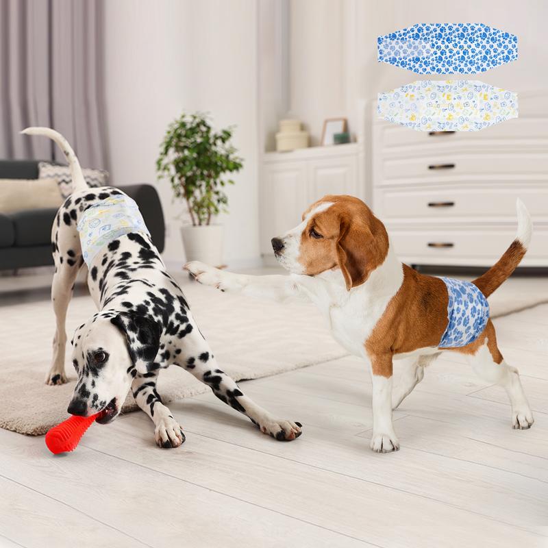 DONO Disposable Male Dog Diapers,Doggie Diapers Wetness Indicator Leak-Proof Dog Belly Wraps, Rapid-Dry Gel Technology Puppy Diapers for Excitable Urination Incontinence,size x-small,small,medium, large,2bags or 6bags for Dogs