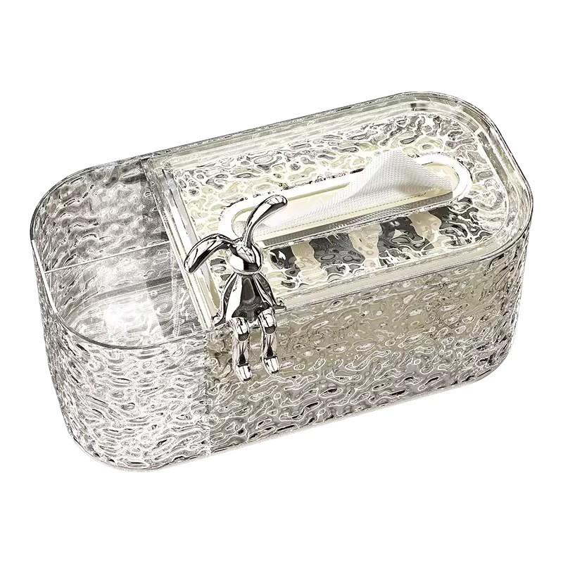 Luxury Glacier Pattern Tissue Box, Multifunctional Remote Control Storage Box, Stylish & Durable Home Organizer, Large Capacity, Elegant Design