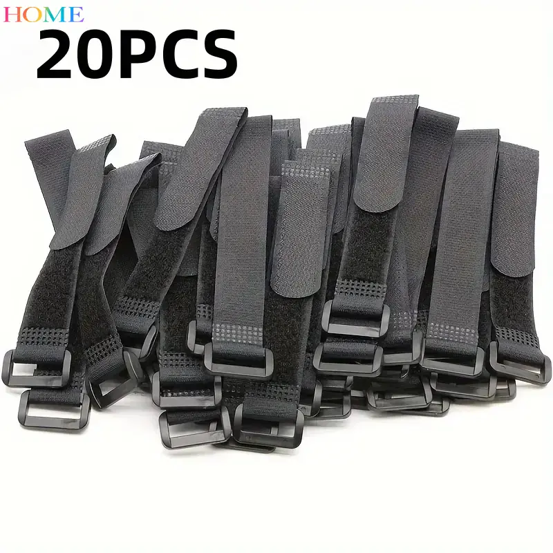 HOME 20pcs Reusable Ties, Durable Fastening Straps, Multi-Functional Adjustable Ties Cables, Clothes, Yoga Mats, Home, Office, Ties Organization