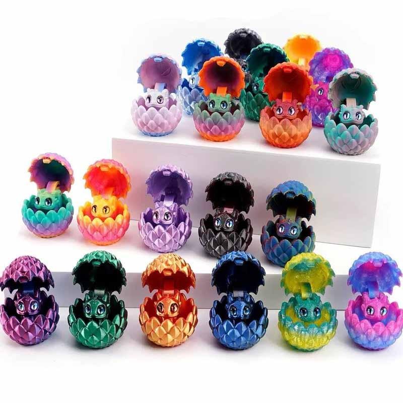 8pcs Set of Mini Dragon Egg Ornament Toys, Mini Cute Design, Durable Plastic, Fantasy Model Collectibles and Doll Gifts, Home Indoor Decorative Crafts. Easter, Christmas, and Holiday Themed Decorations, Car Display Ornaments, Desk