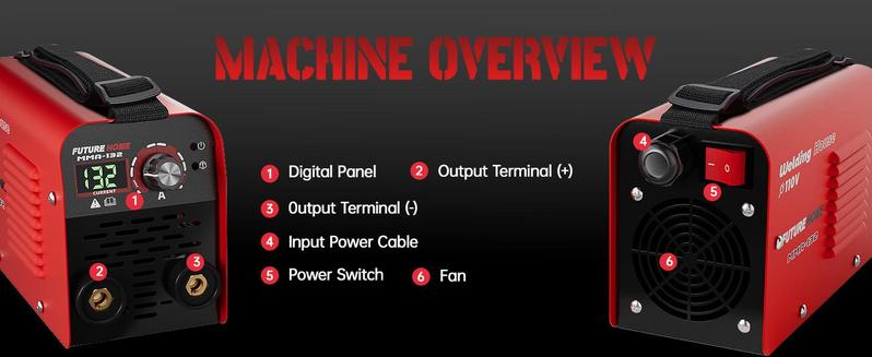 Large LED Display Digital Inverter IGBT Welder，110V MMA Arc Welder Portable MMA ARC Welder， Quick Connector and Hot Start -Small MMA Arc Welding Machine Electric Pole Welder Digital Welder with Thermal Protection, Electrode