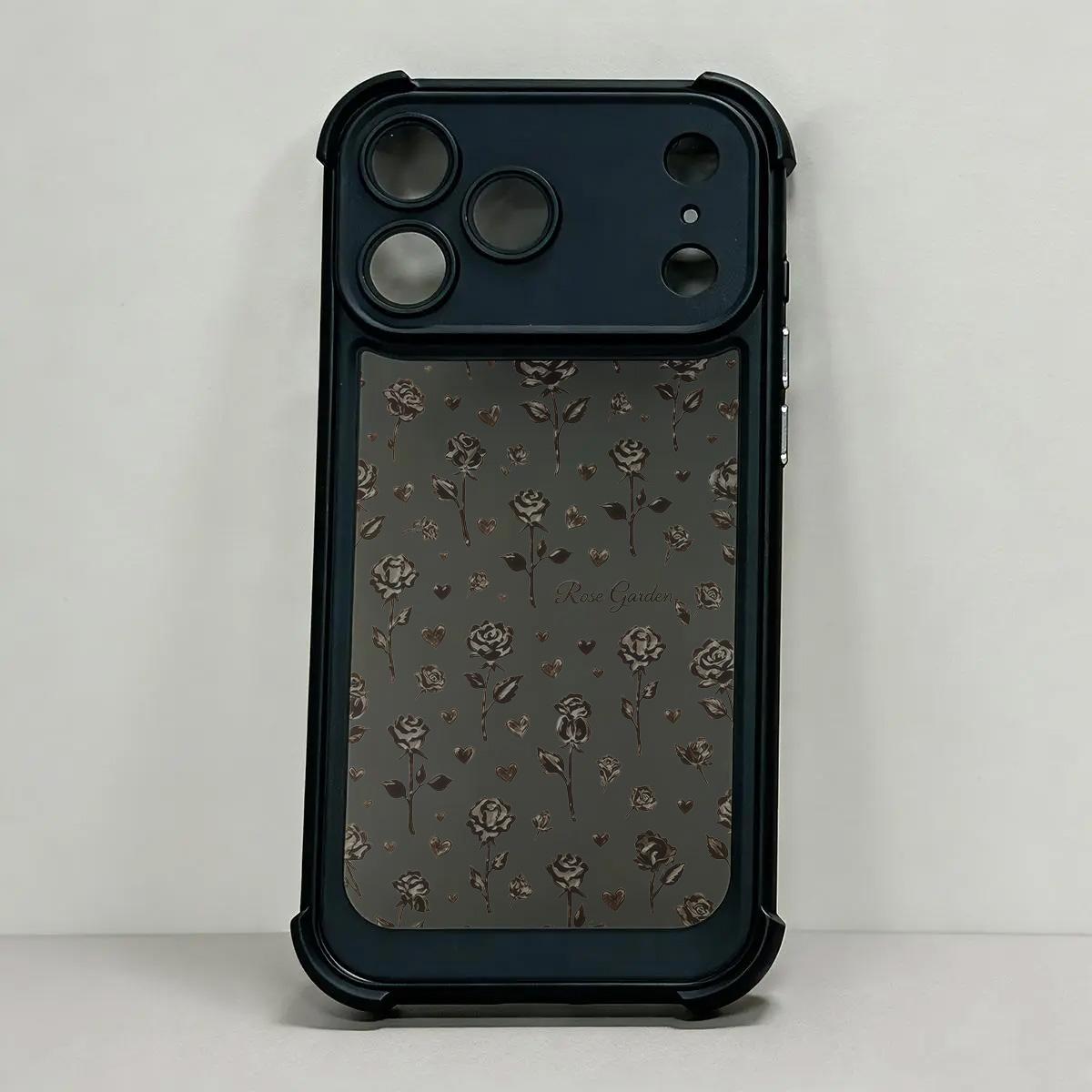 Rose Garden Floral Print Phone Case | Elegant Simple Design for iPhone 13 14 15 16 17 Pro Max