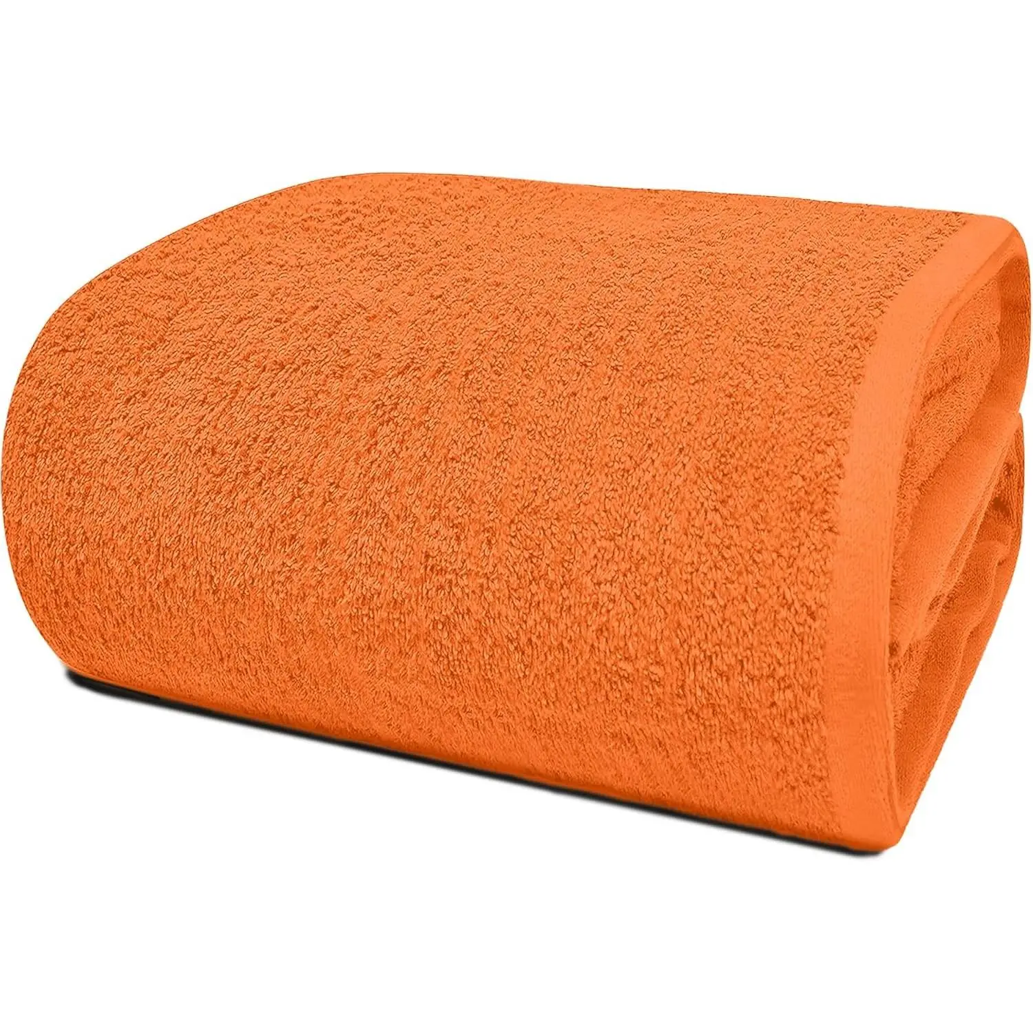 Pack of 1 Jumbo Bath Sheet 40 x 80 Inches - Extra Large Bath Towel, Super Soft & Highly Absorbent, 100% Cotton Quick Dry, Perfect to Wrap Yourself in - Orange