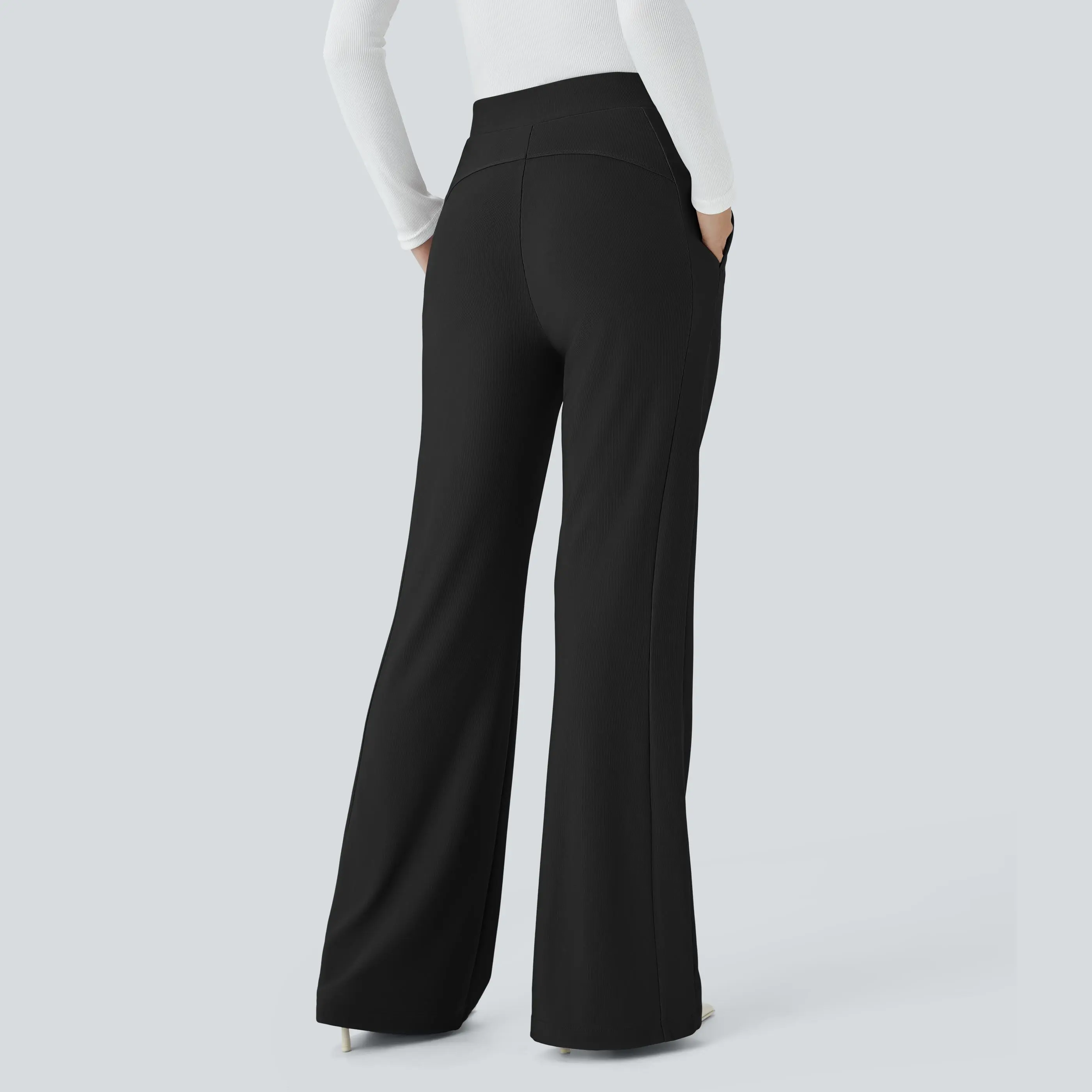 Halara Flex™ High Waisted Side Pocket Slight Flare Micro Waffle Work Pants
