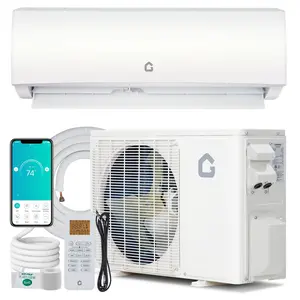 OP-Mini Split AC/Heating System, 115V WIFI Enabled Energy Efficient Mini Split Unit,Wall-Mounted Split Air Conditioner,11500 BTU Minisplits Cools Up to 750 Sq.Ft, Heat Pump & Installation Kits，White