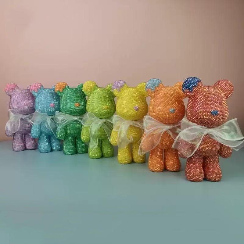 Shimmering DIY Rhinestone Bear, Resin Craft, Handicraft, Handmade Crafts, Perfect for Valentine's Day and Christmas Gifts, Kids' Gift, Enhances Manual Skills