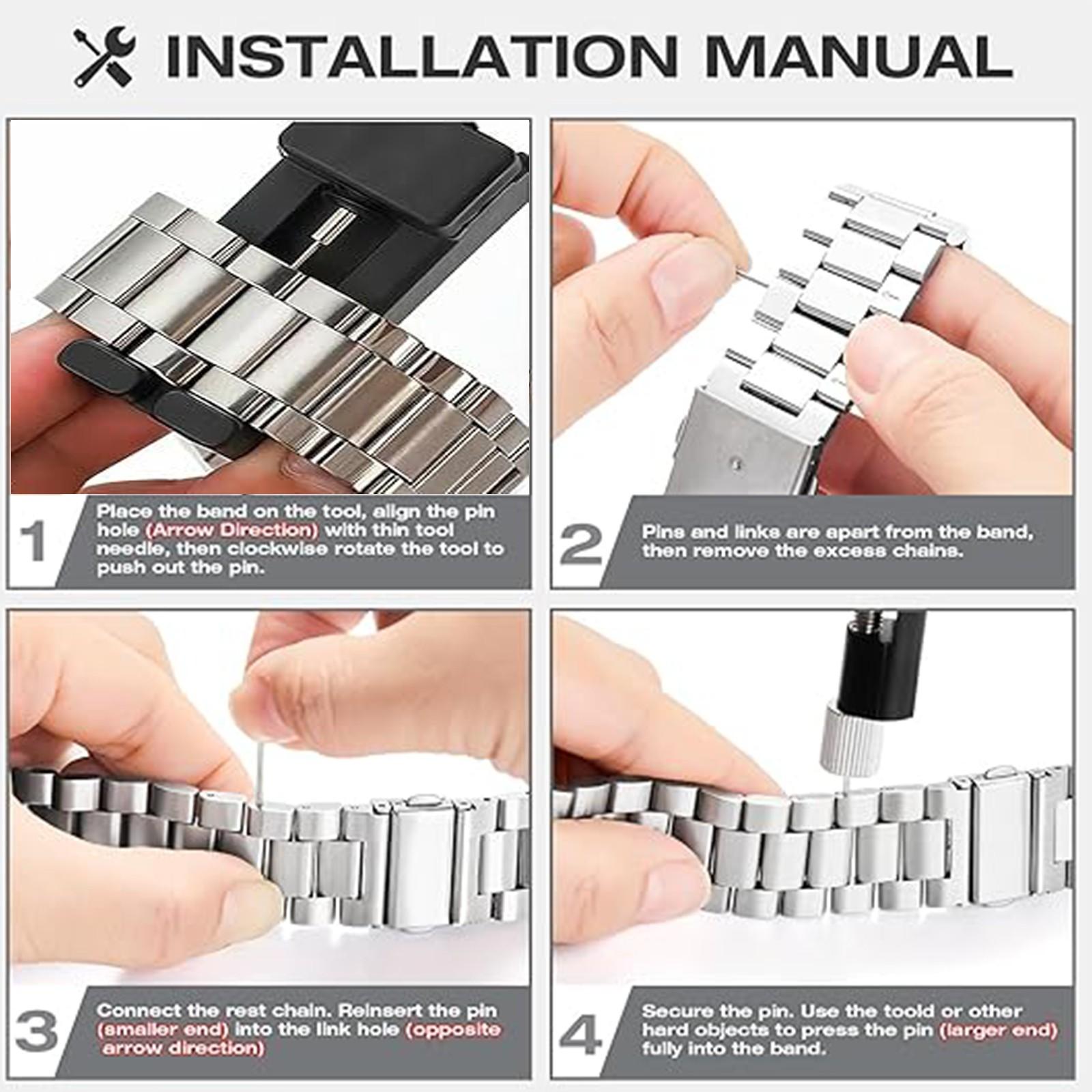 Metal Band Compatible with Apple Watch Bands for 49mm 46mm 45mm 44mm 42mm 41mm 40mm 38mm, Stainless Steel Bands for Apple Watch Ultra 3 2 1/Series 11 10 9 8 7 6 5 4 SE