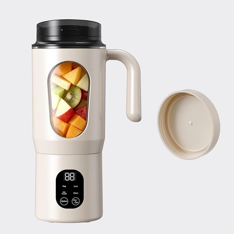 Portable USB Rechargeable Juicer, Small Juice Maker for Smoothies and Milkshakes, Mini Ice Crusher, 4 Modes, 580ML Capacity, Easy Clean, Travel Friendly