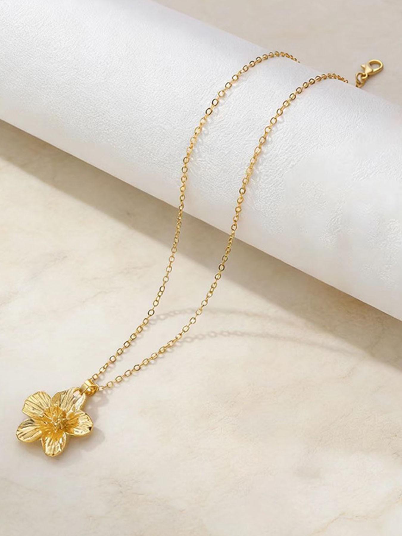 Luxury Floral Necklace Earrings Set, Unique Design Flower Jewelry Combo, Elegant Necklace and Earring Set for Women