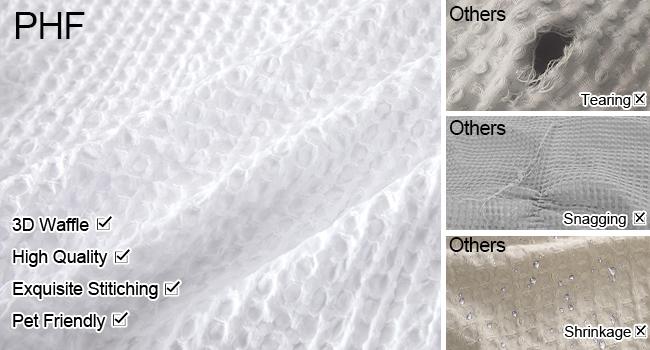 PHF Waffle Weave Duvet Cover Set, 3 counts/set Ultra Soft Comforter Cover for All Season,  Breathable Durable with 2 Pillow Shams Bedding Collection, Gifts