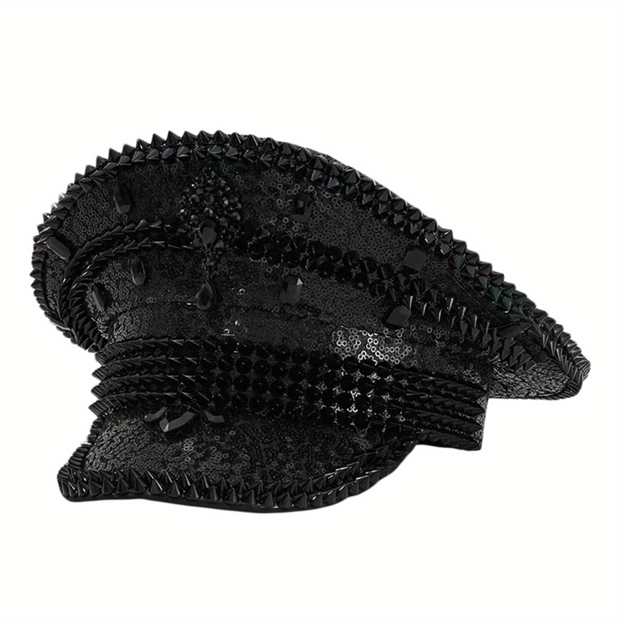 Glitter Captain Hat Luxurious Sequin Captain Hat Bachelorette Party Gift