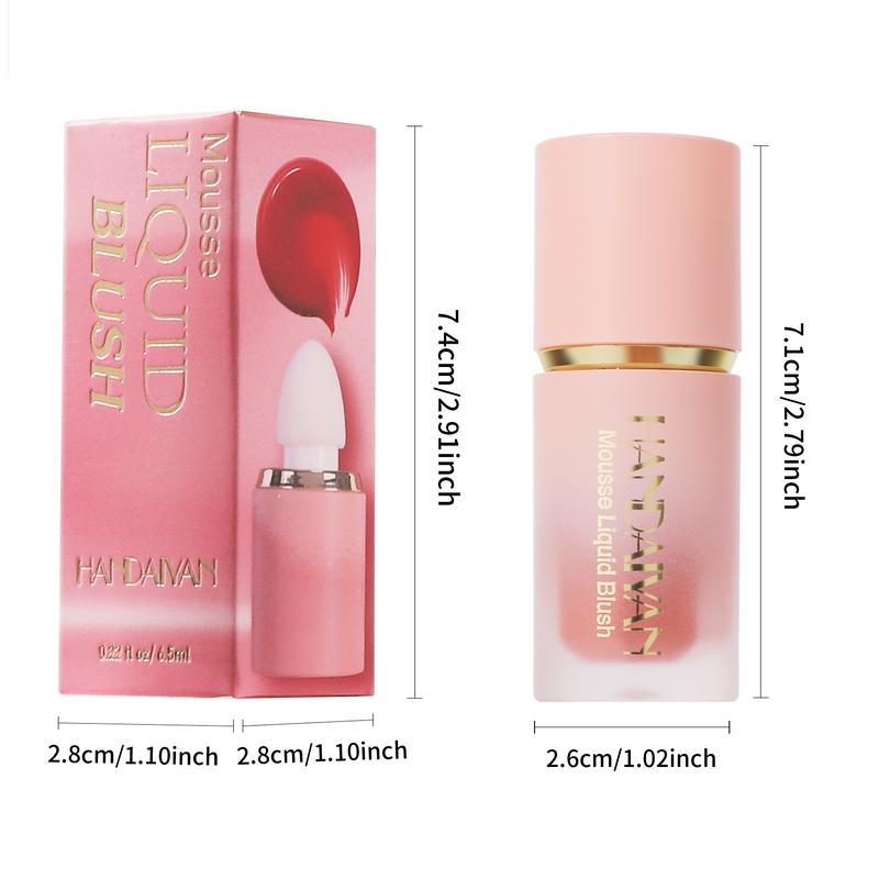 Long Lasting Matte Liquid Blush, 1 Count Natural Look Blush for Daily Makeup, Easy Applying Soft Color Lightweight Blush, Beauty & Personal Care Product, Makeup Products, Christmas Gift, Gentle