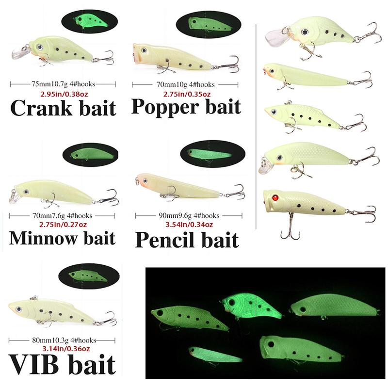 97PCS Fishing Lures Kit Mixed Including Minnow Popper Crank Baits with Hooks for Saltwater Freshwater Trout Bass Salmon Fishing