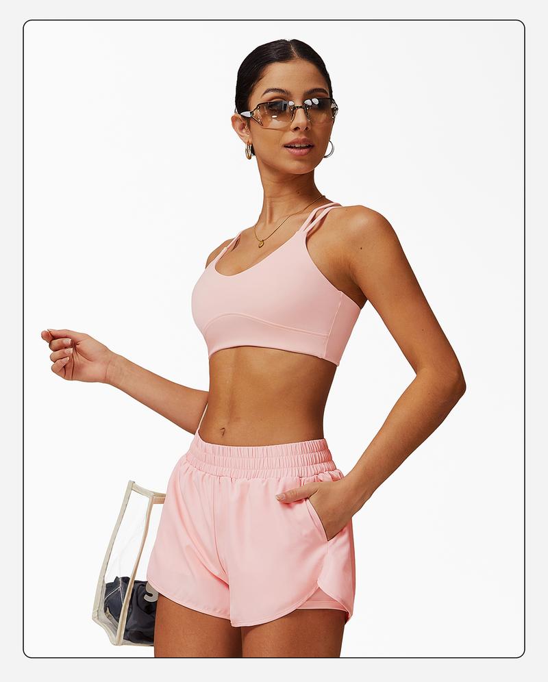 Women's Tennis Set, Two Piece Camisole Sports Underwear Quick Dry Running Fitness Sports Shorts Set, Cycling Gym Workout Yoga Set Activewear Clothing Lightweight Activewear Summer Sportswear Gymwear Sporty Style