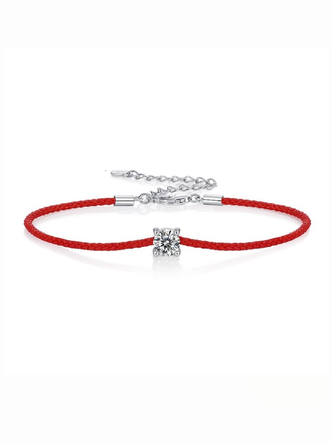 New Style 0.5 Carat Moissanite Bracelet, Fashionable Vintage Couple Design, S925 Silver Color, Perfect Gift for Daily Use, Mother's Day, Thanksgiving