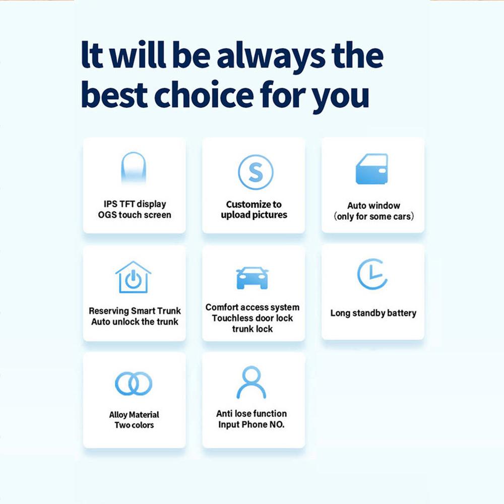 New UI Interface MFi Function Modified Universal Boutique Smart Remote Car Key LCD Screen Truck