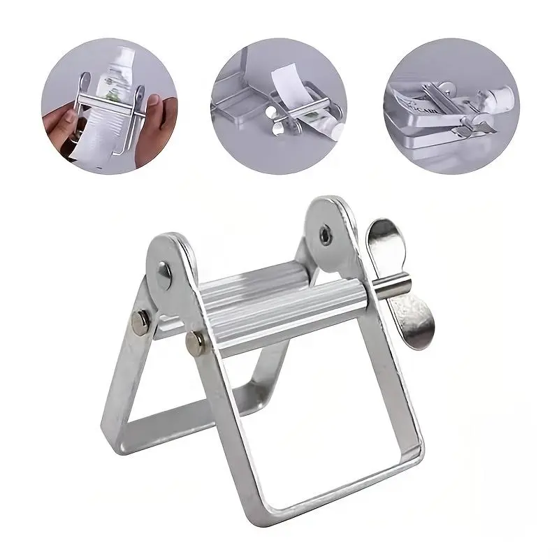 An Aluminum Toothpaste Squeezer, Miraculous, Drop-resistant, and Non-slip, Suitable for Squeezing Out Leftover Hair Dye and Toothpaste, for Use in Barbershops and at Home