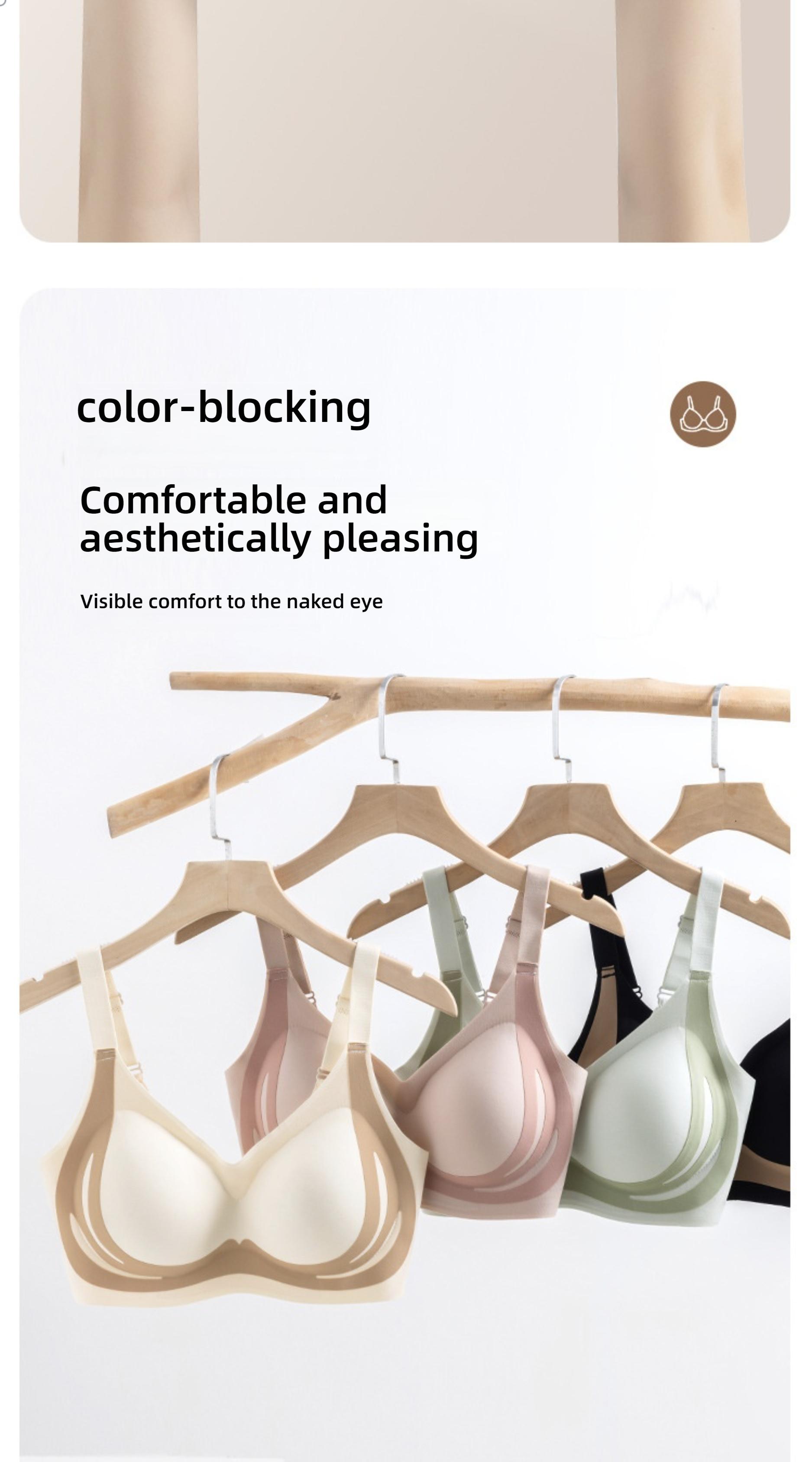 Fixed Cup Lift Push-Up Bra, Anti-Sag No Underwire Gathered Breast Support, Seamless Adjustable Backless Tube Top Lingerie