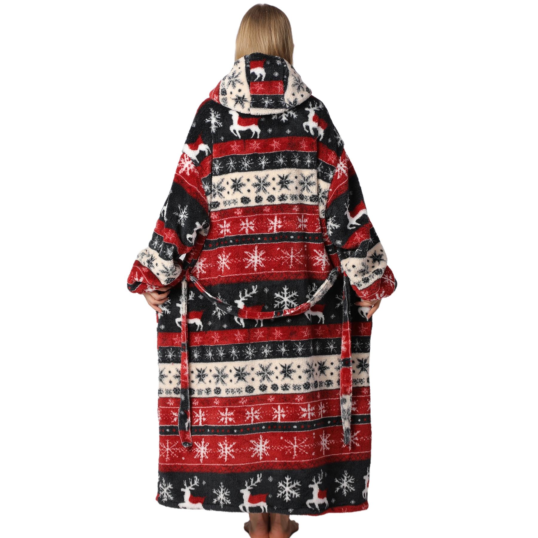 Oversized Wearable Blanket Hoodie for Women & Adults, Super Soft, Warm & Cozy with Giant Front Pocket, Perfect Christmas & Valentine's Day Gift