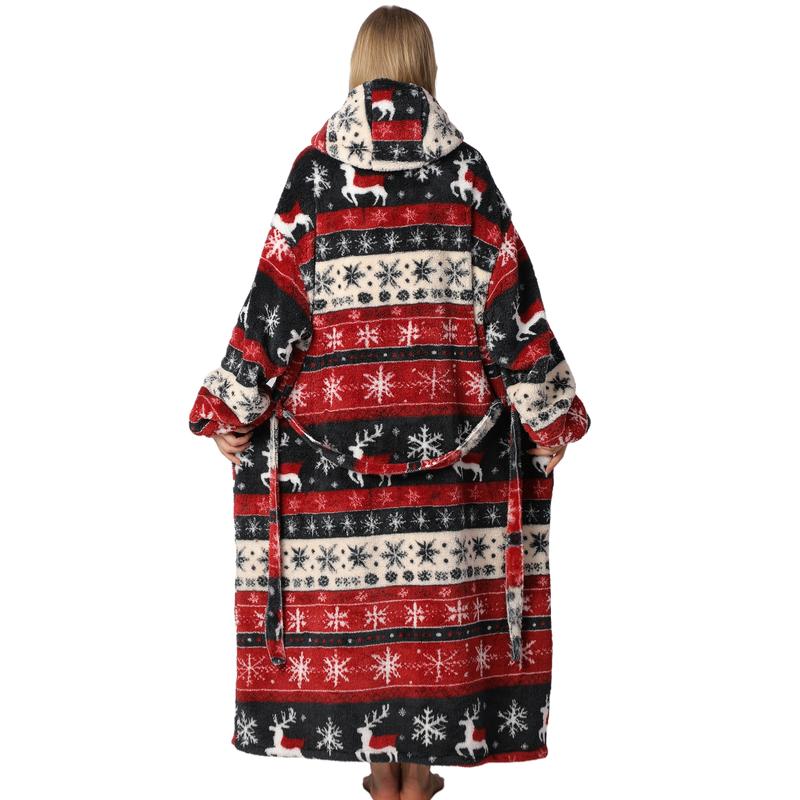 Oversized Wearable Blanket Hoodie for Women & Adults, Super Soft, Warm & Cozy with Giant Front Pocket, Perfect Christmas & Valentine's Day Gift