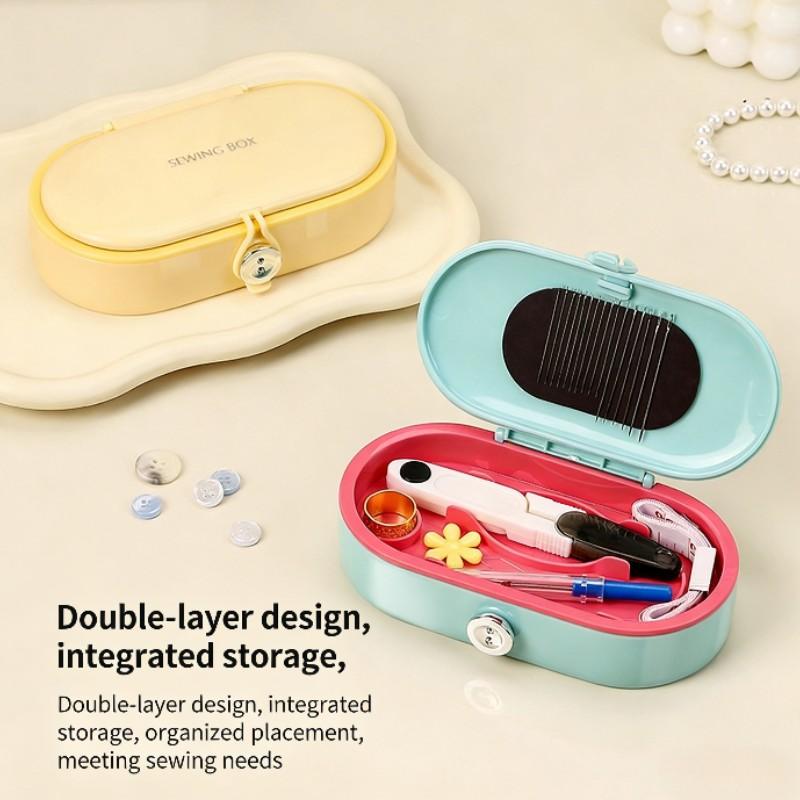 New Magnetic Needle Thread Box, Essential Travel Sewing Kit, DIY Craft Supplies, Home Use Thimble Organizer, Portable Storage Case