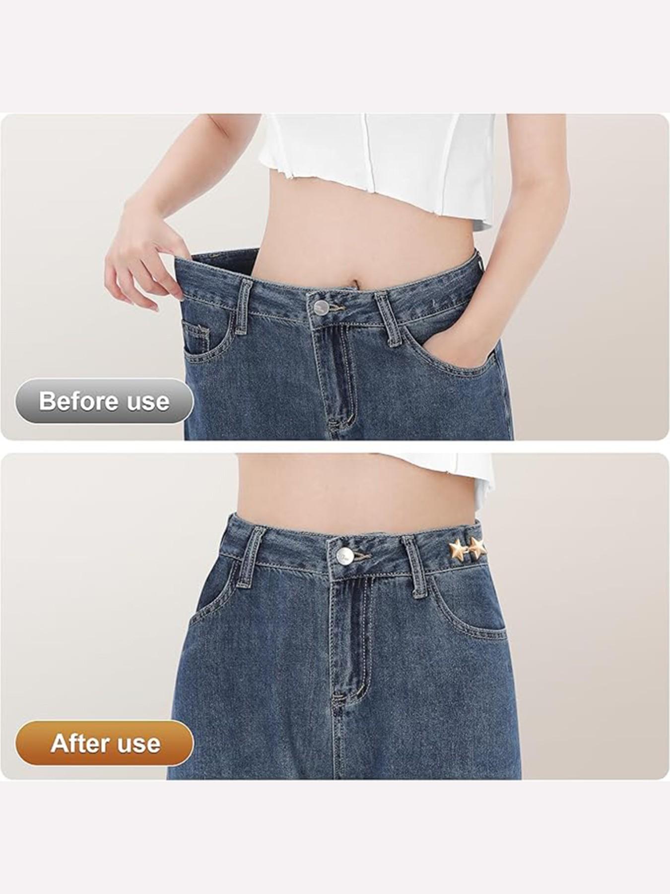 12-Piece Star Seamless Waistband Set, Adjustable Metal Jeans Tightener, Perfect Fit for All Occasions, Enhances Comfort and Style