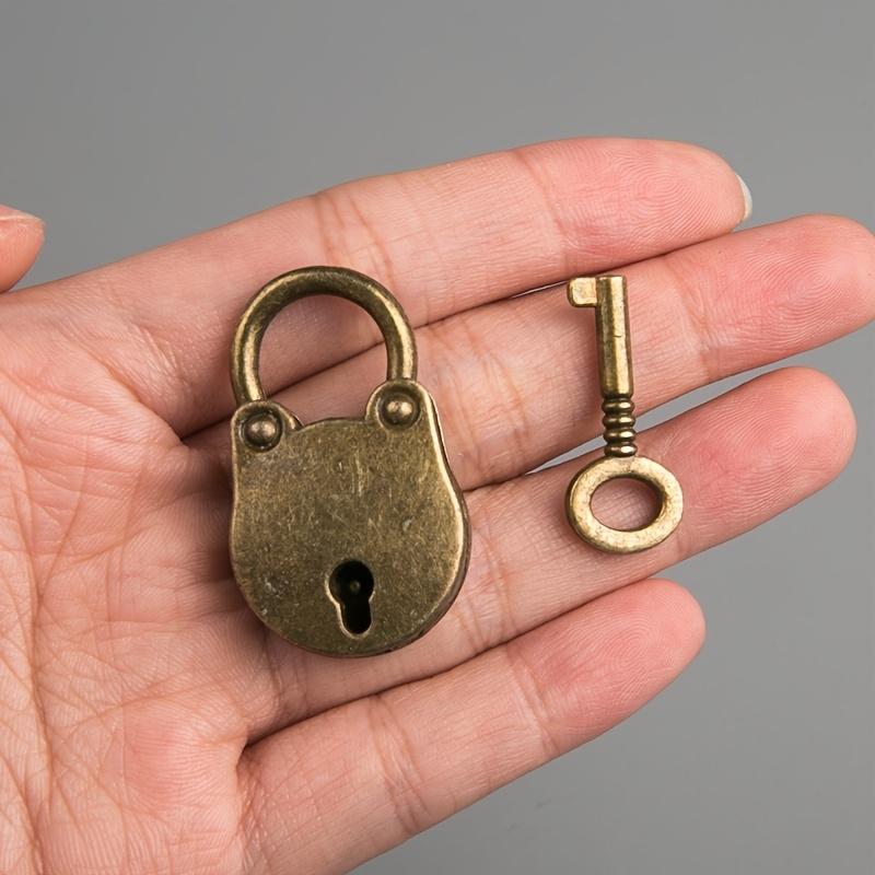2pcs bronze metal mini lock mini cute password padlock drawer lock lock student dormitory cabinet small household backpack lock.