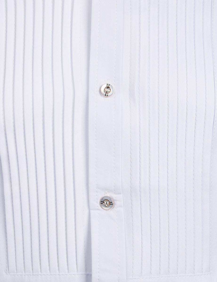 ZEROYAA Mens Slim Fit Long Sleeve Tuxedo Dress Shirts White Polyester Fabric Casual Korean Style Top for Spring Autumn Various Occasions