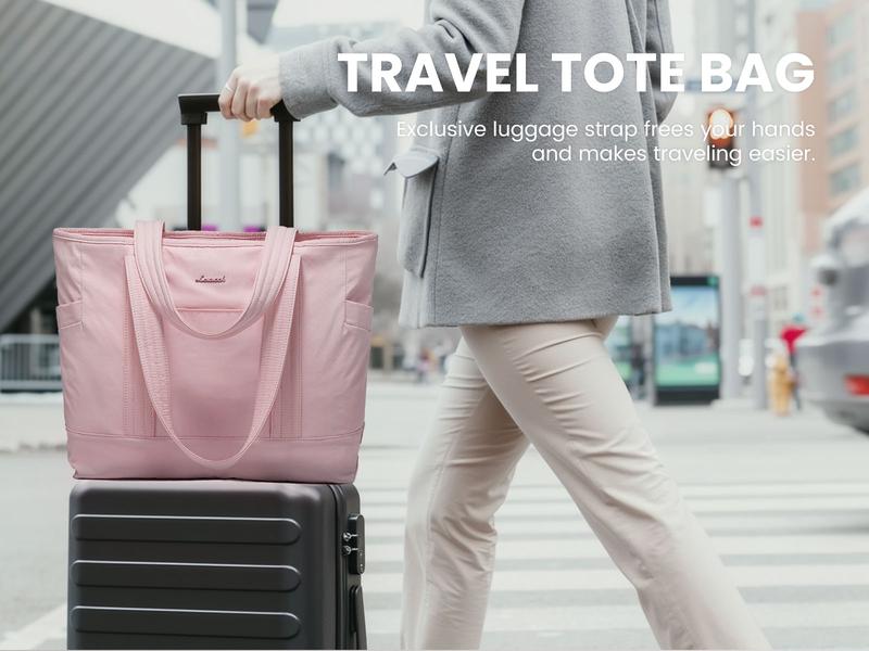 LOVEVOOK TikTokShopBacktoSchool 15.6& 17.3 Inch Laptop Tote Bag for Women, Waterproof Gym Tote Bag for Women with Yoga Mat Strap,Travel Tote Bags for Women,Suitable for Work, School, Travel, Fitness, and Daily Life