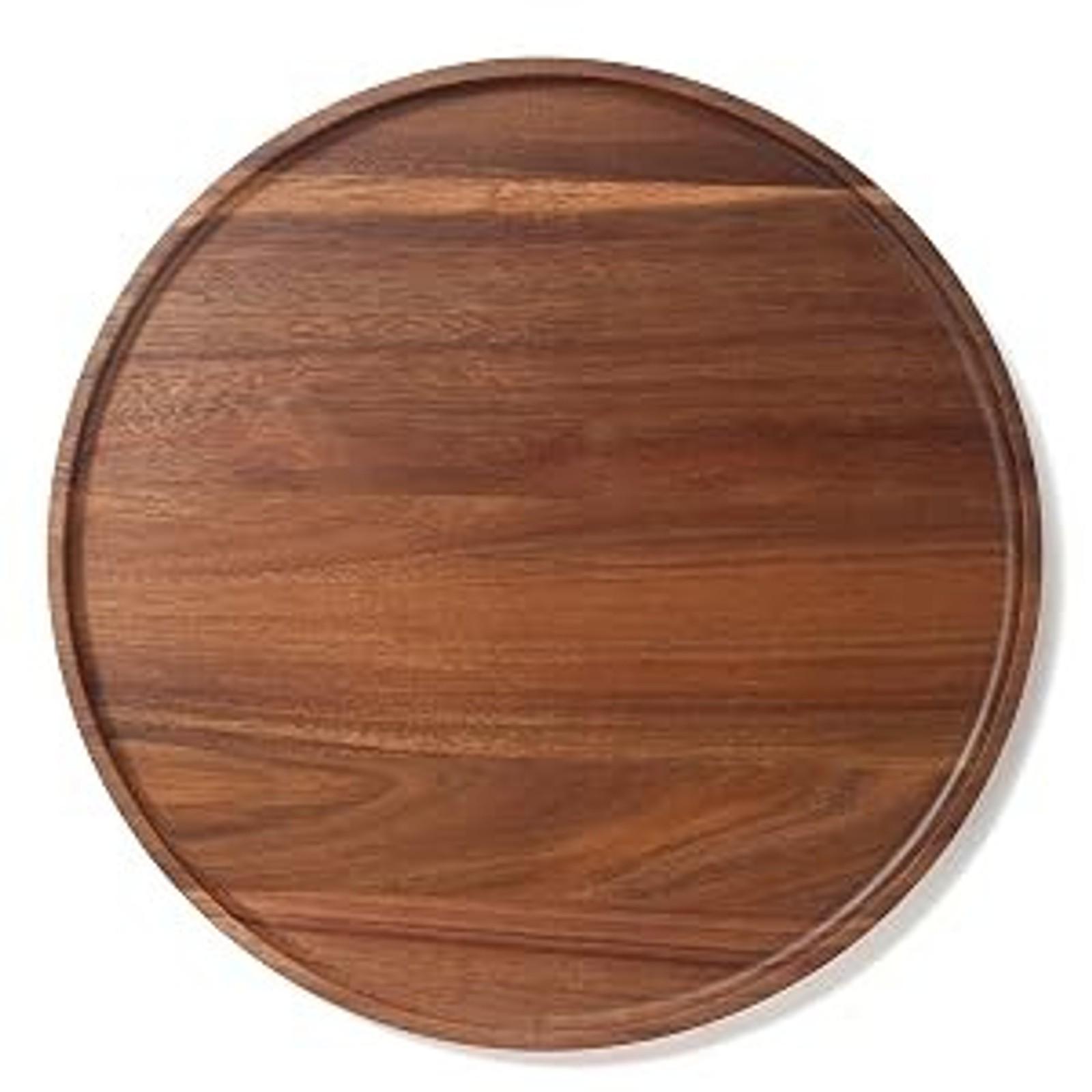 13.8 in Natural Grain Acacia Wood Tray - Kitchen Countertop Serving Tray, Coffee Table Decor, Appetizer Charcuterie Board