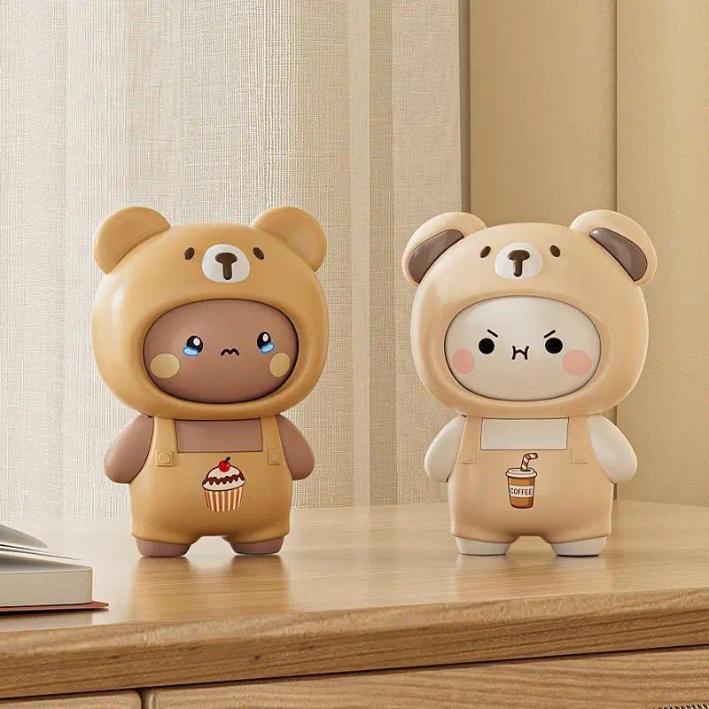 Original Bubu Dudu Change Face Figure Toy Keychain Pendant Doll Panda Bear Anime Figures Ornament Bag Decoration Gift
