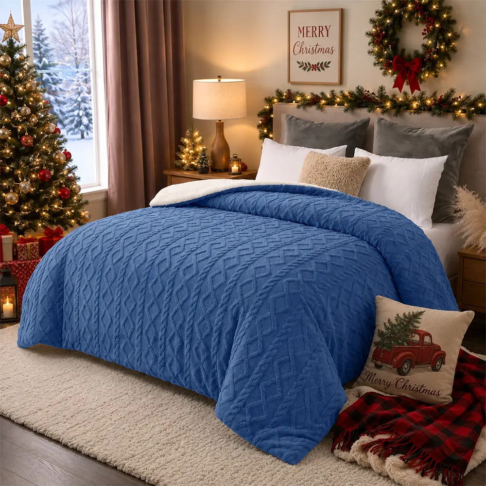 OS OMYSTYLE 1Pc Thick Taffeta Warm Comforter, Double-Sided Ultra-Soft Fluffy Warmth, Skin-Friendly & Cozy, All-Season Warmth Retention, Perfect For Winter, Back-to-School Dorm & Home Bedroom, Great Christmas Bedding Gift, Machine Washable
