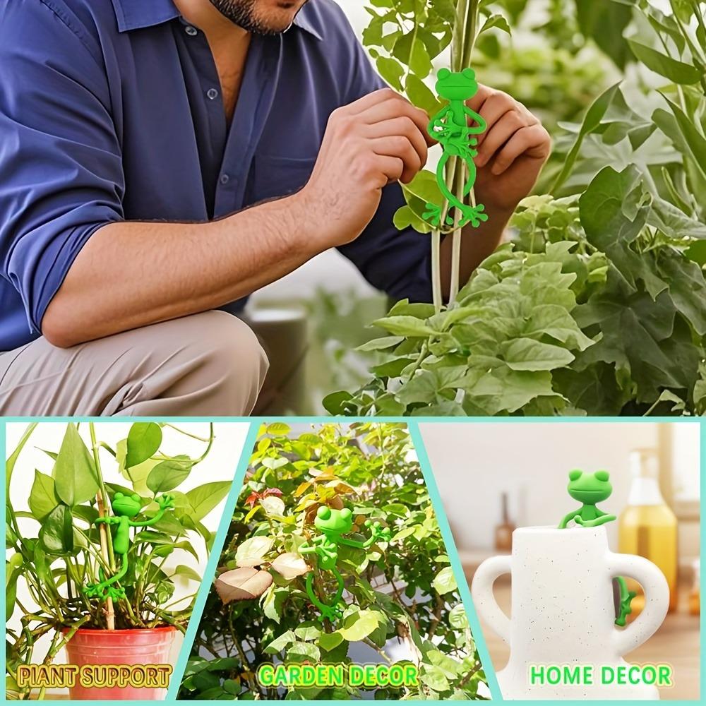 Indoor/outdoor plant support, durable plastic pillow support, suitable for small plants, garden decoration accessories, indoor plant support | Humorous design | Durable plastic flower pots