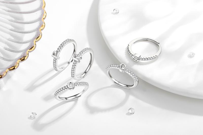 26 Initial Rings for Women & Girls, Letter A - Z Shiny Adjustable Open Rings, Personalized Name Ring Gifts For Birthday and Valentines