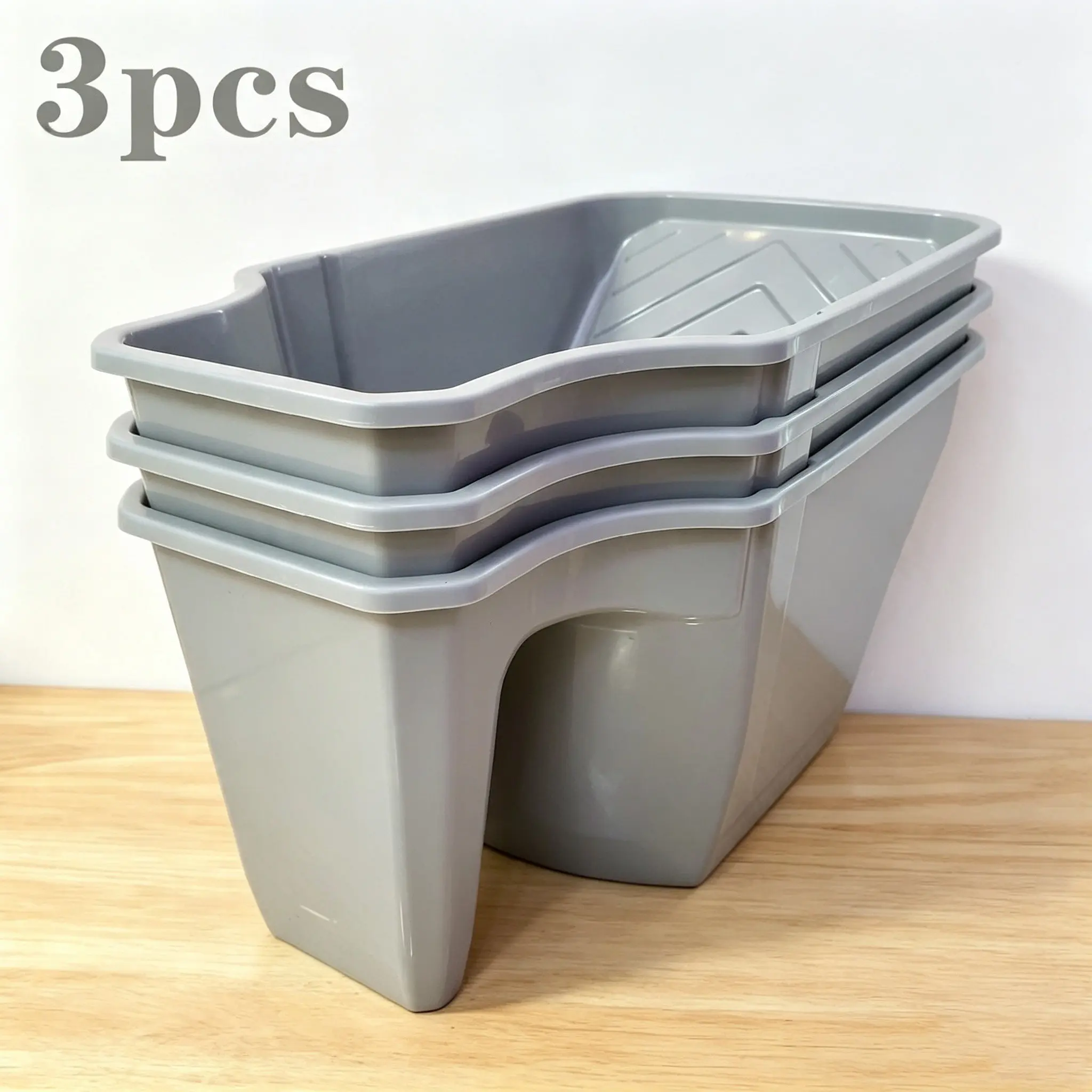 3-Pack 1L Handheld Paint Cups, Ergonomic Integrated Paint Container, Smooth Operation, Reduces Fatigue, Ideal for Painting & DIY Projects